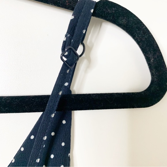 Navy Blue Polka Dot Jumpsuit Size 4 - Picture 4 of 9